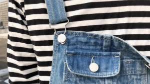 YYS R Mens and Womens Same Style Fashion Brand Loose  Denim Suspender Pants Mens Straight Dad Wide Leg Suspenders