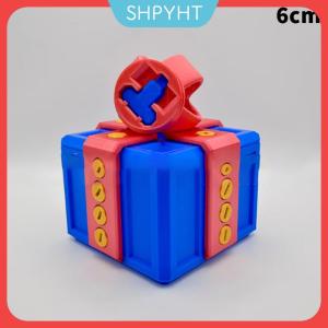 SHPYHT กล่องของขวัญที่น่ารำคาญพร้อมสกรูกล่องของขวัญขนาดใหญ่ที่น่ารำคาญกล่องสกรูกล่องของขวัญพิมพ์ลาย3D กล่องใส่บัตรของขวัญของขวัญของขวัญคริสต์มาส