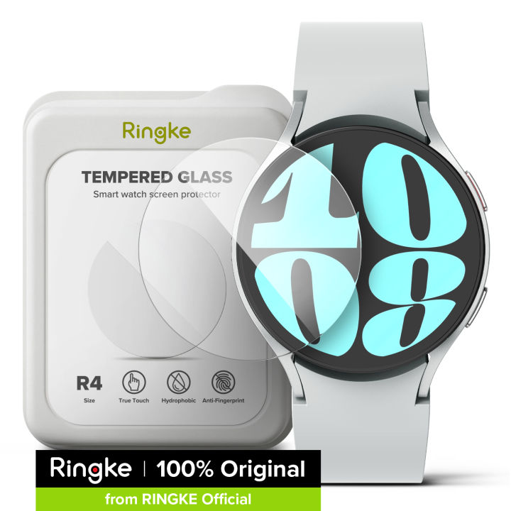 Ringke Tempered Glass Compatible with Samsung Galaxy Watch (40mm) [4  Pack] Screen Protector [Anti-Scratch] Tempered Glass 9H Hardness Full Cover 