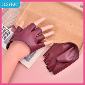 JCSYFAC PU da ngón găng tay cho Goth PUNK ROCK Lolita Harajuku sân khấu Đảng