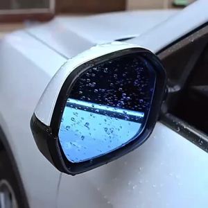 2 ชิ้น แผ่นกันฝนกระจกมองหลังรถยนต์ แผ่นกันฝน แผ่นกันฝนกระจกมองหลังเนื้อคาร์บอนไฟเบอร์หนา