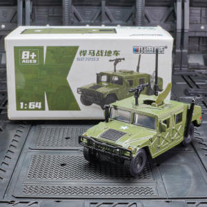 1/64 Hummer H1 ทหารกองทัพยานพาหนะขนาดเล็กรุ่นโลหะผสมสังกะสีรถของเล่นฟรีล้อ Diecast โลหะคอลเลกชันของขวัญสำหรับเด็ก