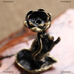 [COD] tunyunguoji Đồng tinh khiết backflow hương Phật Tay sen Brass hương khung hương trầm Zen trà buổi lễ bàn trà Bàn đồ nội thất