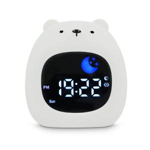 Toddler thức dậy đồng hồ báo thức với màu sắc đèn ngủ đổi màu và trẻ em an toàn silicon vật liệu để sử dụng nhà