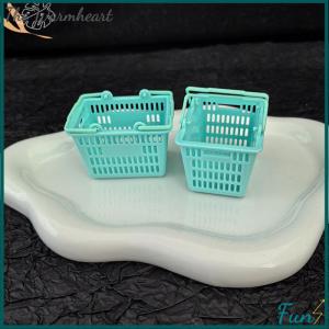 【The Warmheart】 1 12 Dollhouse Shopping Basket Storage Baskets Dollhouse Mini Supermarket Decoration Dolls House Accessories Kid Toys