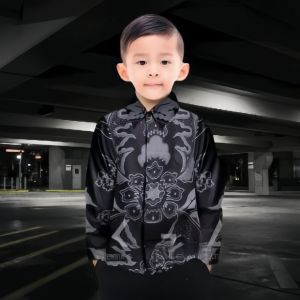 Kemeja batik ayah dan anak cowok lengan panjang dan pendek umur 3 sampai 10 tahun bahan katun premium motif terbaru