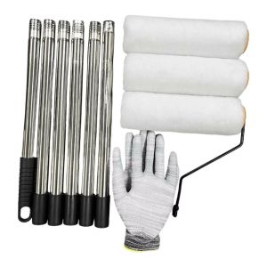 SUNNYFAN 170/205/240cm Paint Roller Extension Pole Stainless Steel Detachable Latex Paint Brush Set Roller Brush Tapered Adapter Paint Roller Painting
