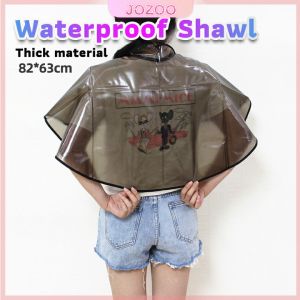 Jozoo Waterproof Shawl For Beauty And Hairdressing Dye Hair Cape For Salon Transparent