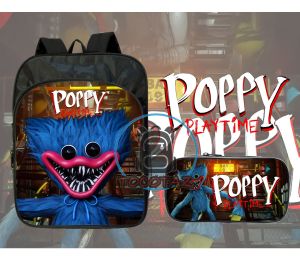 Tocotaz Tas anak sekolah Ransel Gendong Anak Poppy Play Time Huggy Wuggy Bonus Tempat Pensil untuk untuk TK Dan SD