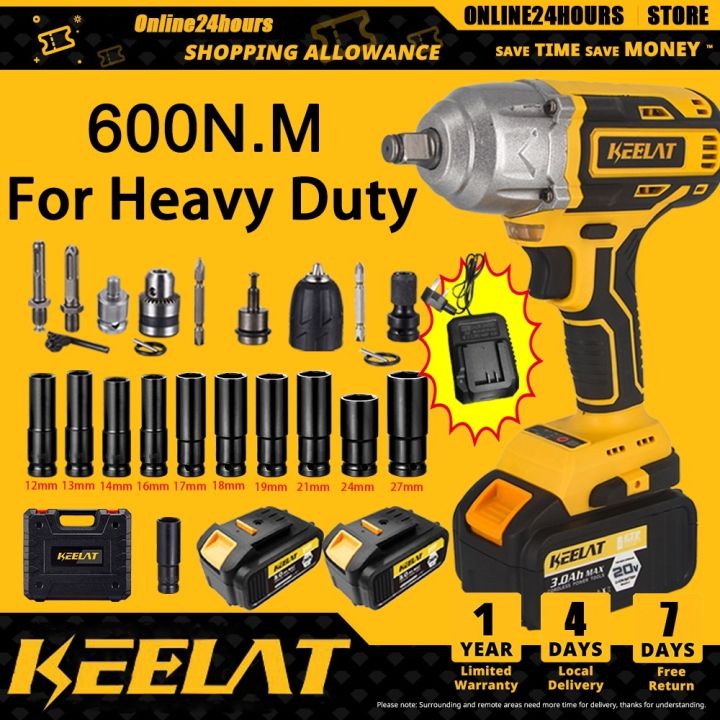 NEW 🔥Keelat Kid006🔥 600NM Impact Wrench Cordless High Torque 1/2