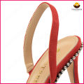 Slingback รองเท้าส้นสูงรองเท้าส้นสูงรองเท้าแตะผู้หญิงชี้นิ้วเท้าส้นรองเท้าแตะหนังนิ่มพรรคผู้หญิงรองเท้ากริชสุภาพสตรีรองเท้า. 