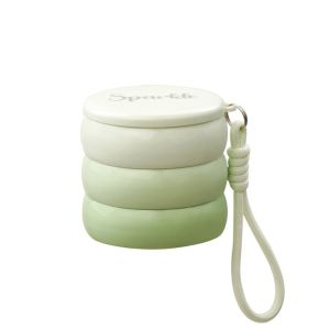 YH4F Collapsible Silicone Foldable Water Cup Heat-resistant 120ml Drinking Mug  Portable Travel Cups for Picnic Hiking