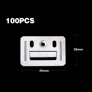 200Pcs Metal Clip for WPC Wall and Ceiling Fluted Cladding Clip Wall Fluted Panel Clip Stainless Steel Wall Panel Buckle