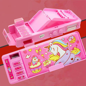 Pencil Case Deformation Combination Lock Stationery Box Girls Button Deformation Password Lock