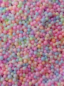 เม็ดโฟมสีพาสเทล โฟมเม็ดสีหลากสี ของขวัญวันเกิด ของปัจฉิม ขนาด3-4 มิลสีสันสดใส สวยน่ารัก มี3นาดให้คุณเลือก ราคาถูก