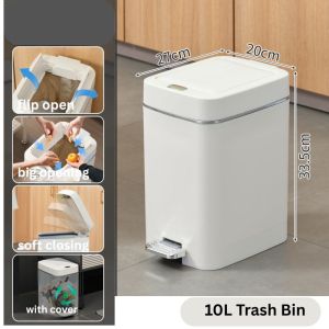 Premium Soft Closing | Pedal Bin | 2 Way Opening | 10L 15L 20L| Trash Bin