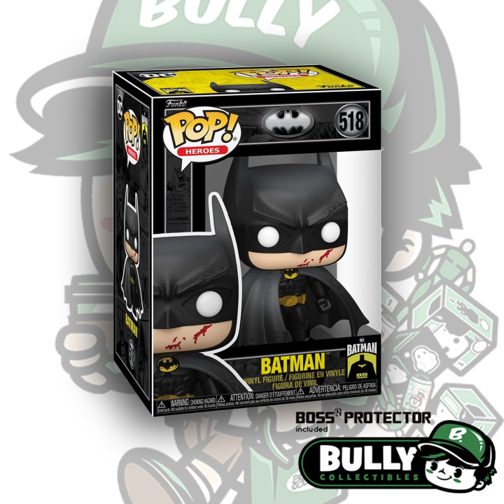 Funko POP! Heroes: Batman 85th Anniversary - Batman 518 With Boss Protector [Sold By Bully Collectibles]