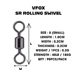 VFOX SR ROLLING SWIVEL Big Box Fishing Swivels Ultra Strong Kekili Pancing Kili Mancing