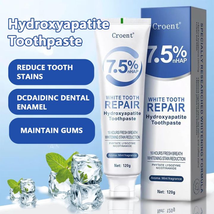 7.5% Hydroxyapatite Toothpaste for Enamel Protection & Strengthening ...