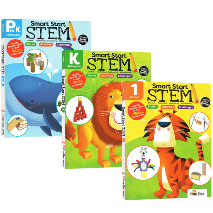 พร้อมส่ง แบบฝึกหัดภาษาอังกฤษ Smart Start STEM Books ชุด 3 เล่ม ที่จะ ...