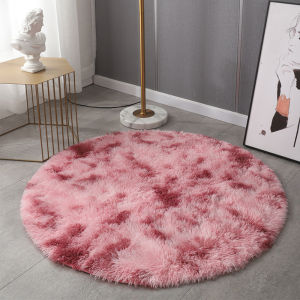 Tie-dyed Round Carpet Home Living Room Bedroom Area Rug Fashion Carpet Plush Floor Mat Soft Fluffy Rug Home Decor