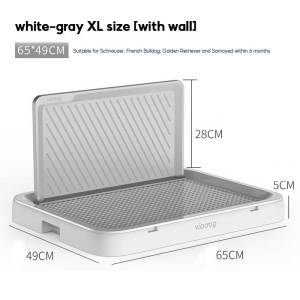 Dog Pee Tray with High Wall | Splash-Proof Puppy Training Toilet | Removable Grid Pee Pad Holder