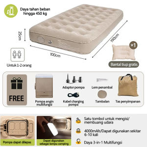 【COD】Kasur Tiup Otomatis Rumah Tangga / kasur Angin Pompa otomatis / Kasur Udara Perjalanan Multi-Orang 200*180*40cm/Kasur Udara Berkemah Yang Nyaman Bisa Tahan 500KG
