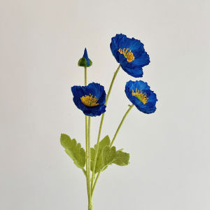 60cm Artificial Poppy Flowers Realistic Faux Poppy Stems Fake Poppy Flowers for Home Decor Wedding Party Vase Arrangement Multiple Colors Available(1 PC)