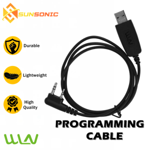 WLN Original 2 Pin Two-Way Radio USB Programming Cable for Walkie Talkie KD-C1 KD-C1 Plus & KD-UV1 Two Way Radio