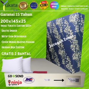 [ 200 x 145 x 25 ]  Promo Gratis Bantal Pembelian Kasur Busa Inoac Yukata No 3 Tebal 25 cm Ukuran 200 x 145 x 25 cm Tipe Custom D.23+ Garansi 15 Tahun / Kasur Inoac Yukata Custom D23+ Garansi 15 Tahun Ukuran 200 x 145 x 25 cm Gratis Bantal Muat 3 Orang