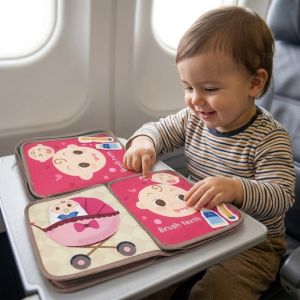 Busy Book Montessori Toddler Learning Activity Quiet Book Felt Pages Sensory Fine Motor Travel Toy Airplane Car