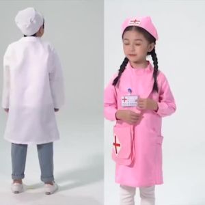 ชุดหมอเด็ก แพทย์ พยาบาลหญิง ชุดคอส ชุดฮาโลวีน ชุดหมอและพยาบาลเด็ก，halloween costume