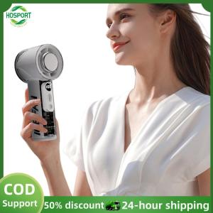 【HOSPORT】3000mAh Handheld Turbo Fan LED Digital Display Adjustable High-Speed Fan Battery Operated Cooling Fan for Home Office【1-3 days delivery】