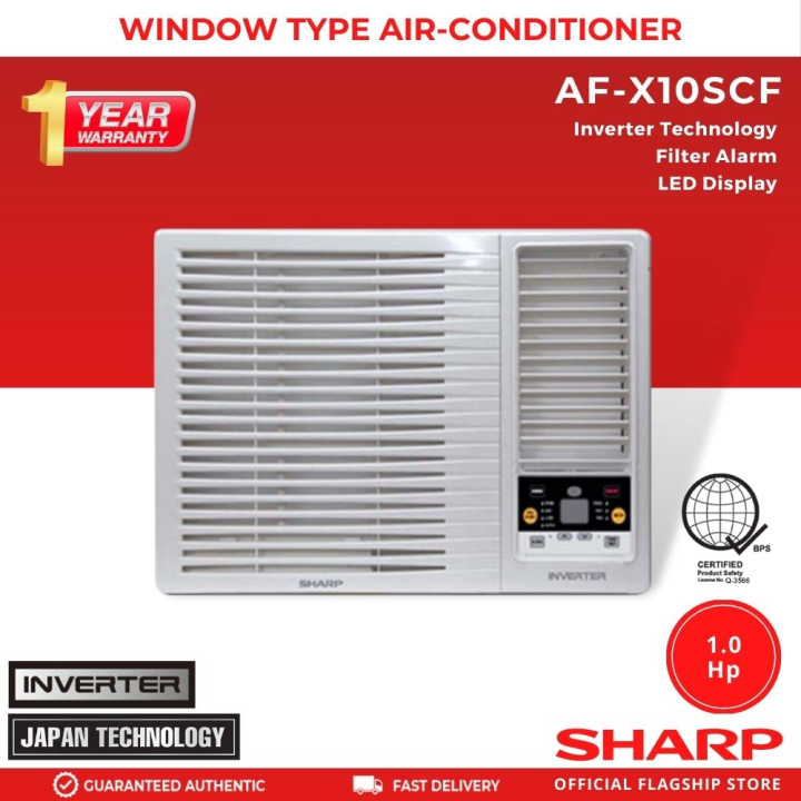 Sharp AF-X10SCF 1.0hp Window Type Aircon (Inverter) | Lazada PH