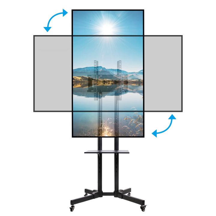 Rotate TV stand up to 65 inch SPEEDSMOUNT vertical or horizontal ...