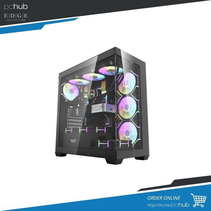 PChub | darkFlash DS900 TG, black, ATX, USB3 1C 2A | Lazada PH