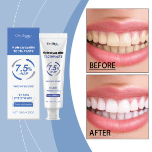 Oralhoe Hydroxyapatite Toothpaste Anti-Allergic And Anti-Bad Breath Non-Fluoride Toothpaste Breath Refreshing Whitening Toothpaste Intensives Stain Removal Tooth Paste 120g 