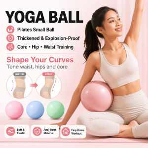 🔥Official Original🏆Yoga Ball/Pilates Ball/Fitness Ball For Home Exercise【Thickened】【Anti-Burst】