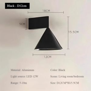 Modern Italian Minimalist Bedroom Bedside Wall Lamp Geometric Simple Designer High-End Background Wall Art Light Aisle Home Dec