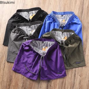 Summer Casual Shorts for Men Vintage Loose Drawstring Pockets Sports Pants Solid Color Outdoor Joggers Pants Couple Beach Shorts2026