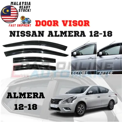 FOR ~ NISSAN ALMERA 2012-2018 DOOR VISOR SMALL / MUGEN (4 PCS)