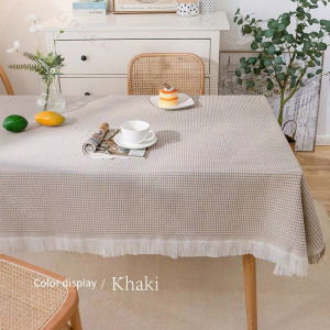 Cotton Linen Waterproof Tablecloth Burlap Table Cloths for Kitchen Dining Cloth for Cafe Garden Linen Tablecloth