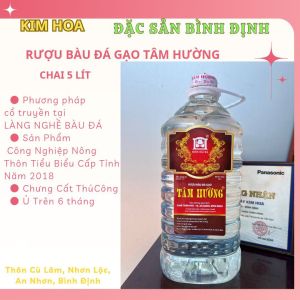 Rượu bàu đá GẠO - TÂM HƯỜNG 5 lít - Đặc sản Bình Định- Làng Nghề truyền thống BÀU ĐÁ OCOP - rượu đậu xanh rượu ngâm thuốc quà tặng