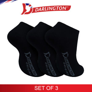 Darlington Ladies Casual Cotton Foot Socks 880951/ 8f0551 Black & White Set of 3