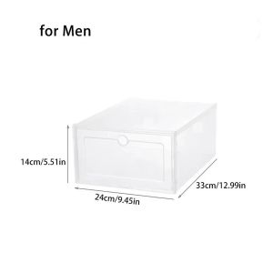 MASTERYX Transparent Shoe Boxes Stackable Plastic Shoes Organizers Portable Waterproof Sneaker Boxes Household
