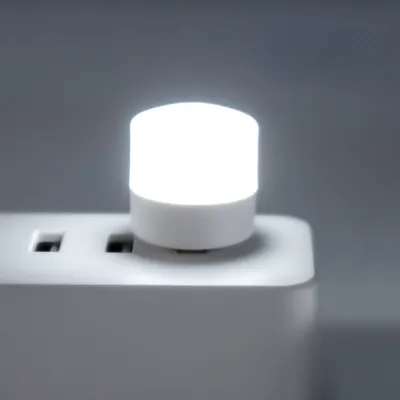 USB Mini Night Light Ambient LED Light Creative Portable Small Round Light Plug-in USB Light Student Eye Protection Lamp White Light 1W 5V