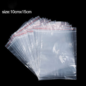 500Pcs Clear Thickened Plastic Bag Zipper Sealing Storage Bag Waterproof Self-sealing Poly Bags Resealable Vacuum Bag for Food Candy Jewelry