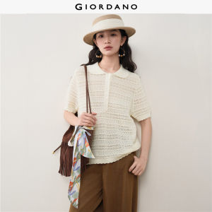 GIORDANO Women Knitwear Breathable Hollow Out Knitwear Casual Stylish Trendy Elegant Comfortable Fashion Classic 18356605