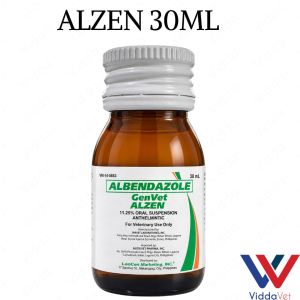 ALZEN Albendazole 30mL Livestock Deworming Product for Cattle & Carabao Oral Anthelmintic for Cattle