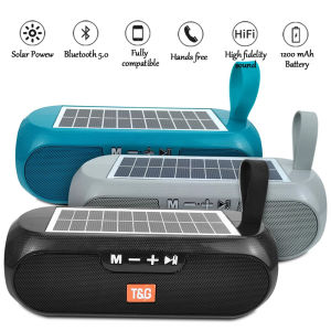 📻【Readystock】 + FREE Shipping 📻 TG182 Solar with flashlight speaker Outdoor Bluetooth speaker 10W USB portable wireless support TF card FM radio assisted input